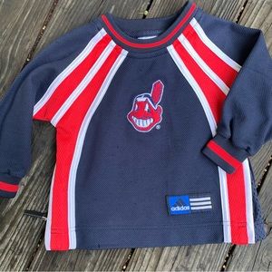1990s Adidas Team Cleveland Indians Chief Wahoo toddler long sleeve shirt- 2T